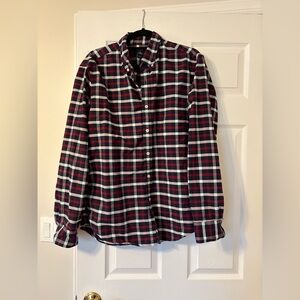 J. Crew Men’s Flex Oxford Button Down - Plaid Red/Navy/White